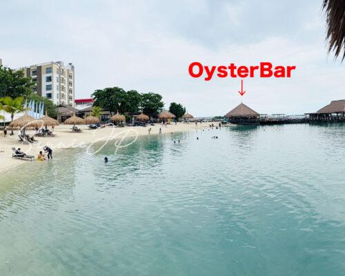 フィリピン セブ島 マクタン島 Bluewater Maribago Beach Resortのオイスターバーの立地