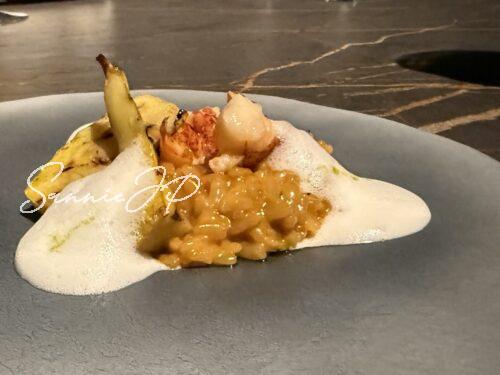 オマール海老のリゾット バイマックルオイル