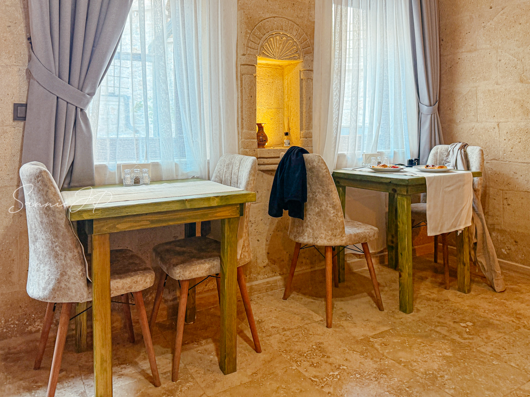 トルコ ギョレメ カッパドキア Majestic Cave Houseの朝食会場