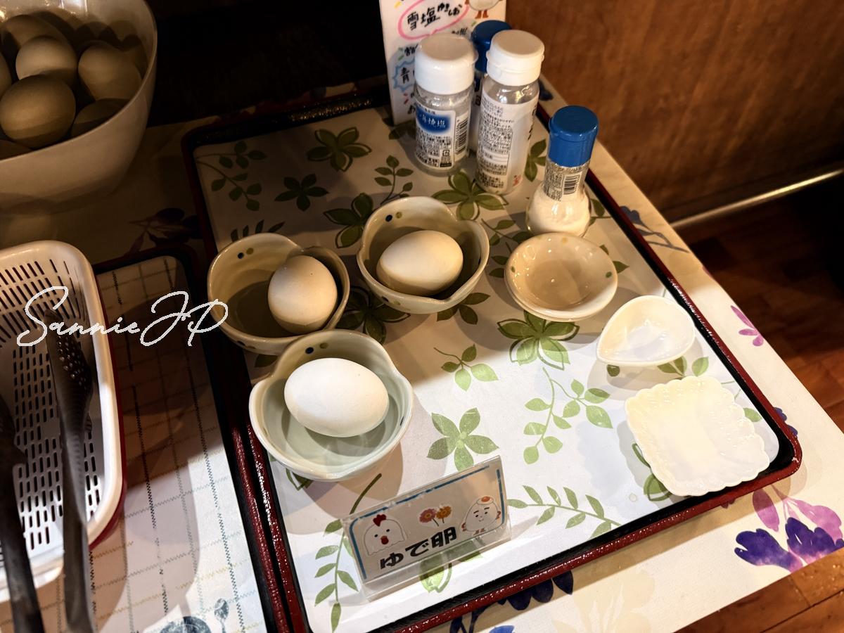 リブレガーデンホテルの朝食会場に用意されたセルフサービスのゆで卵